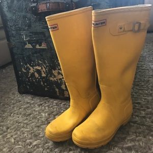 Yellow Hunter Boots